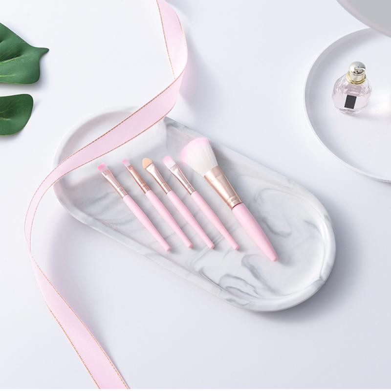 5db/szett Sminkefék Eszközkészlet Kozmetikai púder szemhéjpúder Blending Beauty Make Up Brush Finom puha ecset Maquiagem