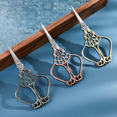 Foarfece retro vintage, broderie, vârf din oțel inoxidabil, foarfece de cusut, instrumente de artizanat, instrumente de cusut artizanale antice