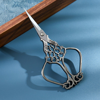 Винтидж ретро ножици Бродерия Накрайник от неръждаема стомана Шевни ножици Занаятчийски инструменти Направи си сам за антични занаятчийски шевни инструменти