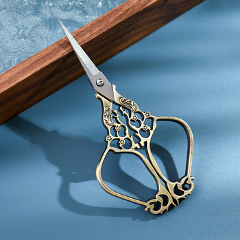 Винтидж ретро ножици Бродерия Накрайник от неръждаема стомана Шевни ножици Занаятчийски инструменти Направи си сам за антични занаятчийски шевни инструменти
