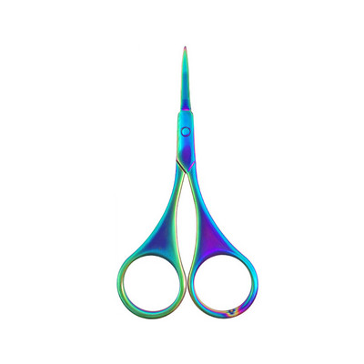 Foarfecă pentru sprâncene colorată din oțel inoxidabil Unelte mici pentru unghii Unelte de machiaj