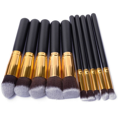 New Arrive 10 db szintetikus Kabuki sminkecset készlet Cosmetics Foundation keverő pirosító smink eszköz