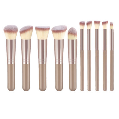 New Arrive 10 db szintetikus Kabuki sminkecset készlet Cosmetics Foundation keverő pirosító smink eszköz