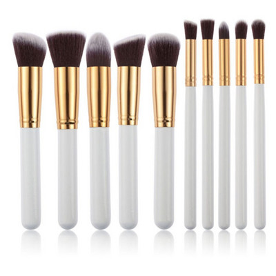 New Arrive 10 db szintetikus Kabuki sminkecset készlet Cosmetics Foundation keverő pirosító smink eszköz