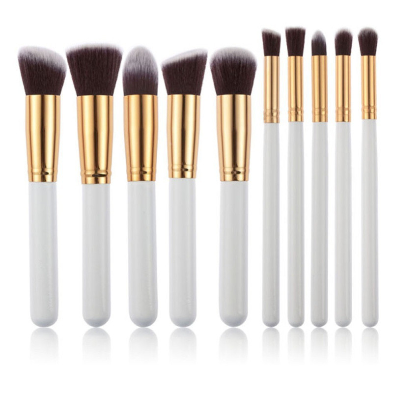 New Arrive 10 db szintetikus Kabuki sminkecset készlet Cosmetics Foundation keverő pirosító smink eszköz