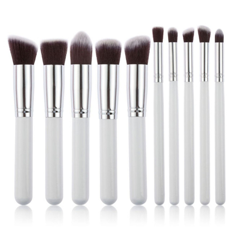 New Arrive 10 db szintetikus Kabuki sminkecset készlet Cosmetics Foundation keverő pirosító smink eszköz
