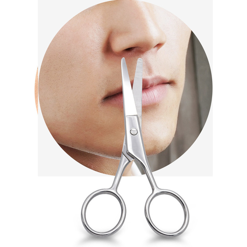 1 buc din oțel inoxidabil machiaj mic foarfece de îngrijire sprâncene barbă mustață instrument pentru păr