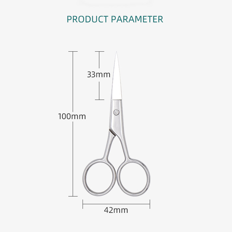 1 buc din oțel inoxidabil machiaj mic foarfece de îngrijire sprâncene barbă mustață instrument pentru păr
