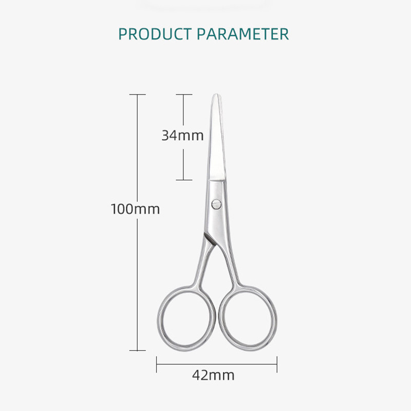 1 buc din oțel inoxidabil machiaj mic foarfece de îngrijire sprâncene barbă mustață instrument pentru păr