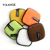 MAANGE 5 bucăți demachiant din microfibră moale Prosop de curățare a feței Puf de pluș Tampoane reutilizabile de curățare pentru fond de ten Instrument de îngrijire a pielii