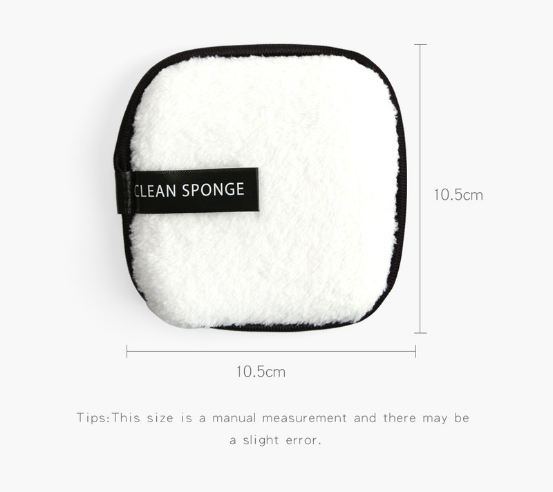 MAANGE 5 bucăți demachiant din microfibră moale Prosop de curățare a feței Puf de pluș Tampoane reutilizabile de curățare pentru fond de ten Instrument de îngrijire a pielii