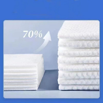 4 Packs Πετσέτες προσώπου μιας χρήσης Μαλακές πετσέτες καθαρισμού προσώπου, βαμβακερό ιστό, υγρό στεγνό μαντηλάκι πετσέτα ντεμακιγιάζ για περιποίηση δέρματος
