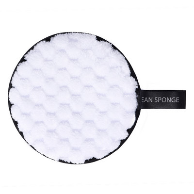 1 buc. Tampoane reutilizabile din bumbac, lavabile, lavabile, din microfibră, pentru îndepărtarea machiajului facial, burete puf, tampoane de ștergere cu două straturi, instrument de curățare pentru prosop