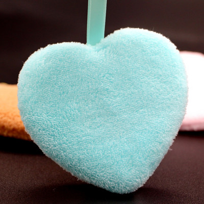 Sminklemosó Párnák Újrahasználható Mosható Szerelem szív alakú Mikroszálas Sminklemosó Szivacs Párna Púder Puff Tisztító Párna eszköz