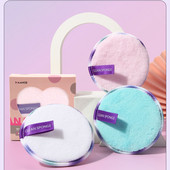 2/3gab Atkārtoti lietojams kosmētikas noņemšanas līdzeklis Mikrošķiedras auduma spilventiņi Sejas tīrīšanas vates spilventiņi Skropstu šampūns Skaistumkopšanas sievietes grima rīki