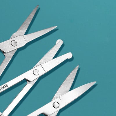 Foarfecă pentru sprâncene Foarfecă ascuțită cu cap rotund Machiaj Trimmer pentru gene Nas Dispozitiv de îndepărtare a părului facial Foarfecă pentru manichiură Instrument pentru cuticule de unghii