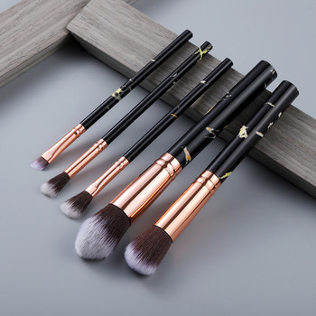 FLD 5 τμχ Σετ μαρμάρινα πινέλα μακιγιάζ Foundation Powder Small Eye Shadow Brown Blending Concealer Beauty Cosmetic Brush Kit Tools