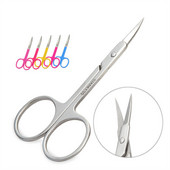 Trimmer de sprâncene din oțel inoxidabil Foarfecă Cap îndoit Trimmer de sprâncene Naz Tunde Păr Foarfecă Instrumente de frumusețe Foarfecă de croitor E1176