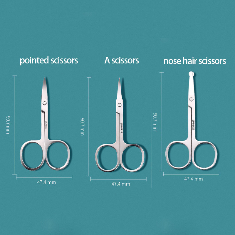 Foarfecă pentru sprâncene Machiaj Trimmer pentru gene Dispozitiv de îndepărtare a părului facial Manichiură Foarfecă pentru unghii Instrument pentru cuticule Foarfece pentru frumusețe