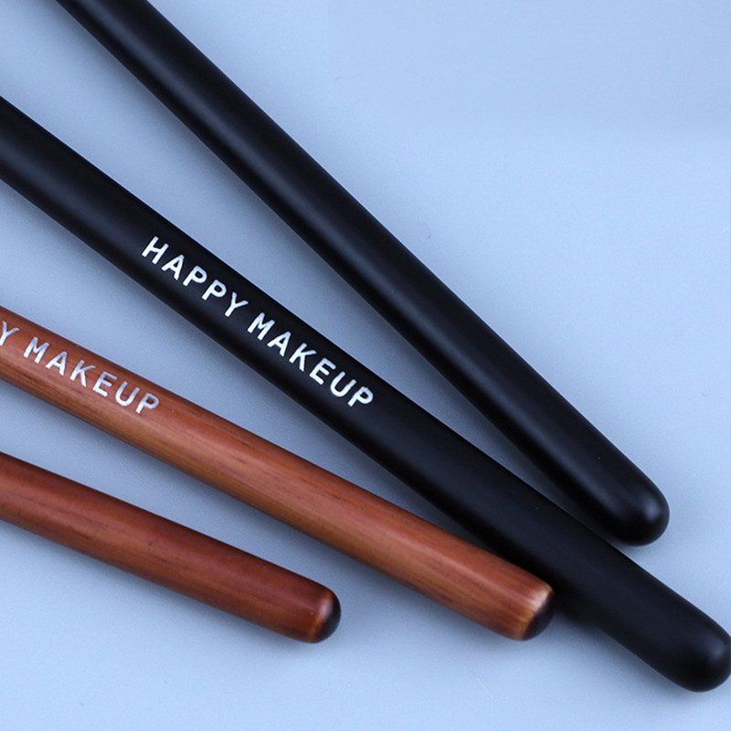 1 pieptene din oțel inoxidabil pentru sprâncene, mâner din lemn, perie de machiaj cu două fețe, cu scop dublu, pieptene pentru gene cu capac, instrumente cosmetice