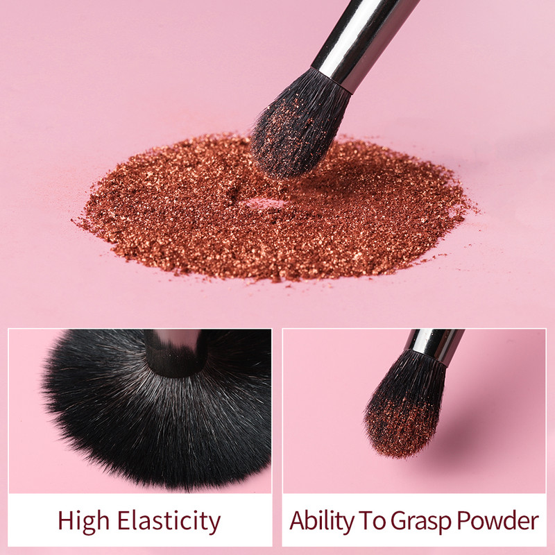 OVW kecskeszőr professzionális kefe sminkkészlet Natural Brochas Maquillaje Make Up Tapered Blender Highlight Brush Blusher
