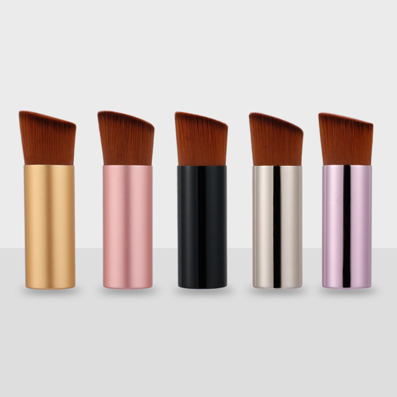 1 buc Mini pensule portabile de machiaj pentru fond de ten lichid Perie cu cap oblic fără sudură Instrumente cosmetice profesionale
