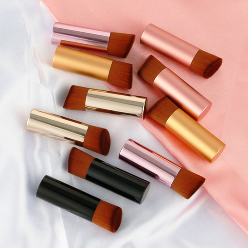 1 buc Mini pensule portabile de machiaj pentru fond de ten lichid Perie cu cap oblic fără sudură Instrumente cosmetice profesionale