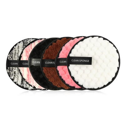 6/4/3 buc. Tampă de demachiere din fibre, reutilizabilă, pentru curățarea feței, prosop din pânză cu burete, instrument pentru tampoane de curățare a pielii.