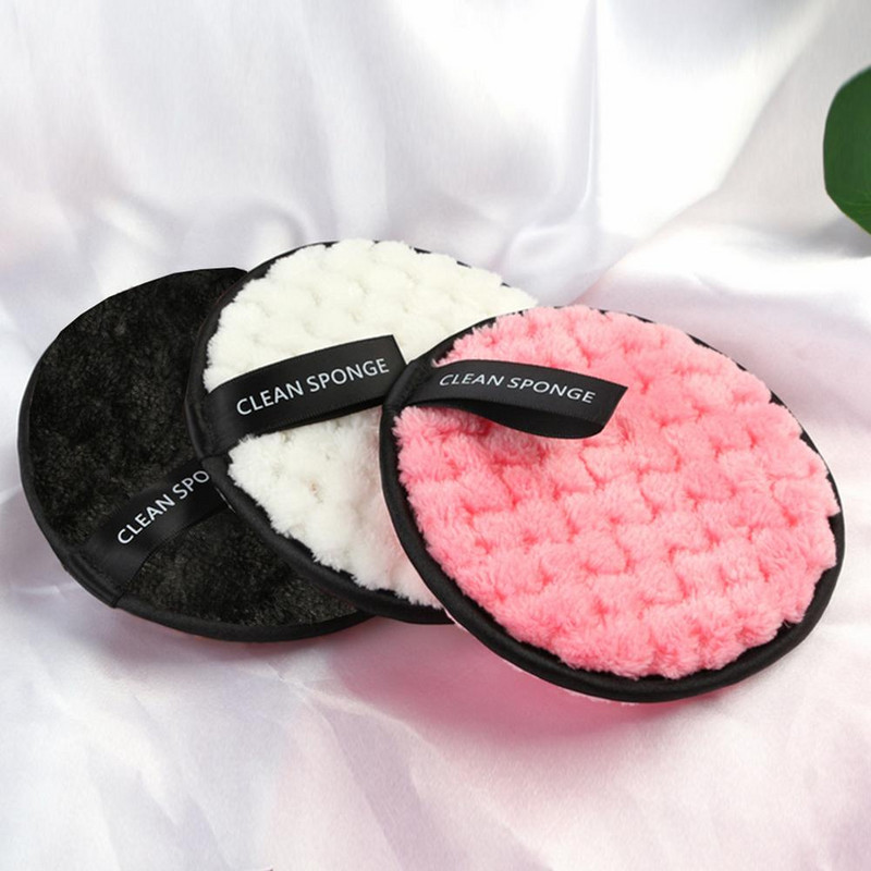 6/4/3 buc. Tampă de demachiere din fibre, reutilizabilă, pentru curățarea feței, prosop din pânză cu burete, instrument pentru tampoane de curățare a pielii.