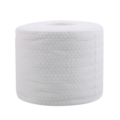 Ühekordselt kasutatav näorätikurull Pehme kuiv- ja märgpuhastusrätik Ilurätik puhastav meigieemaldaja Kosmeetiline vatipadjake näohoolduseks