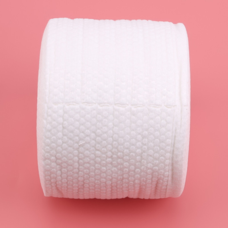 Ühekordselt kasutatav näorätikurull Pehme kuiv- ja märgpuhastusrätik Ilurätik puhastav meigieemaldaja Kosmeetiline vatipadjake näohoolduseks