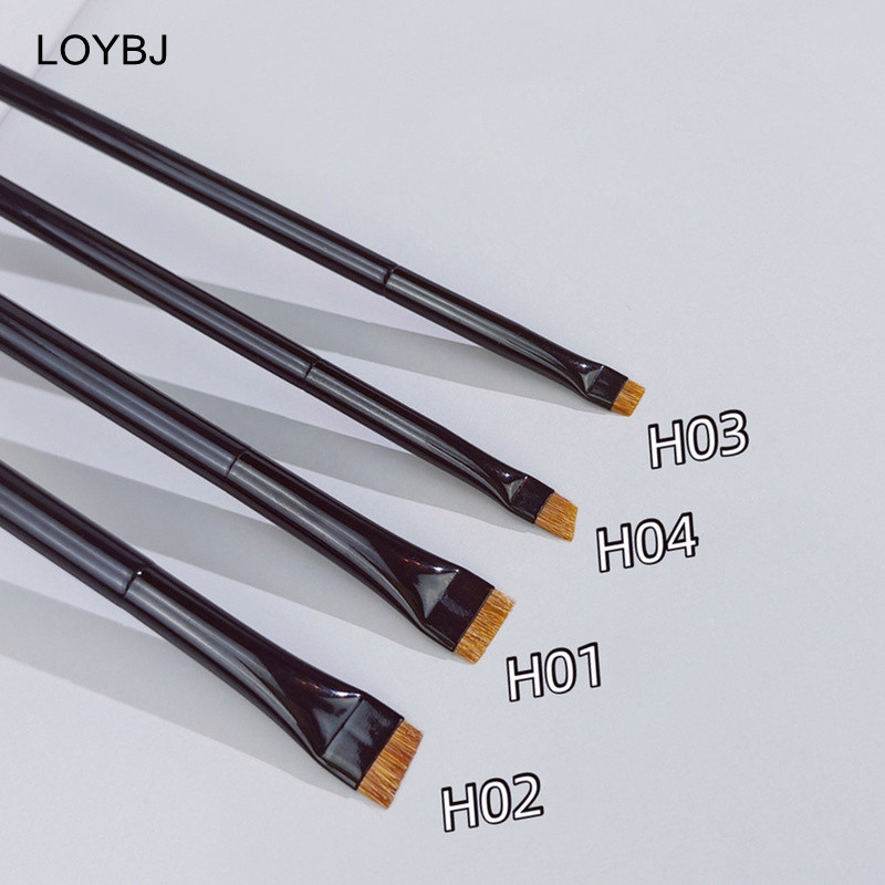 Pensule profesionale pentru machiaj pentru ochi LOYBJ Perie plată pentru eyeliner Perie înclinată pentru sprâncene Contur cosmetic Instrumente pentru perie de machiaj super fin