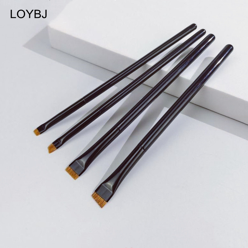 Pensule profesionale pentru machiaj pentru ochi LOYBJ Perie plată pentru eyeliner Perie înclinată pentru sprâncene Contur cosmetic Instrumente pentru perie de machiaj super fin