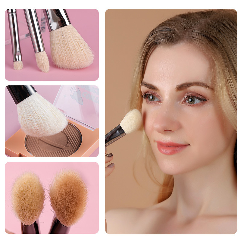 Set de pensule de machiaj Fard de ochi Pense pentru sprancene Par sintetic de capra Blush Highlight Pensule de machiaj Contour Bethy Beauty