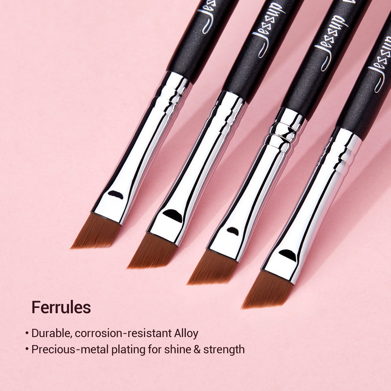 Πινέλο φρυδιών Jessup Βούρτσες μακιγιάζ φρυδιών με εξαιρετικά λεπτές μύτες Precision Tapered for Lash Line Pure Synthetic Wooden S142