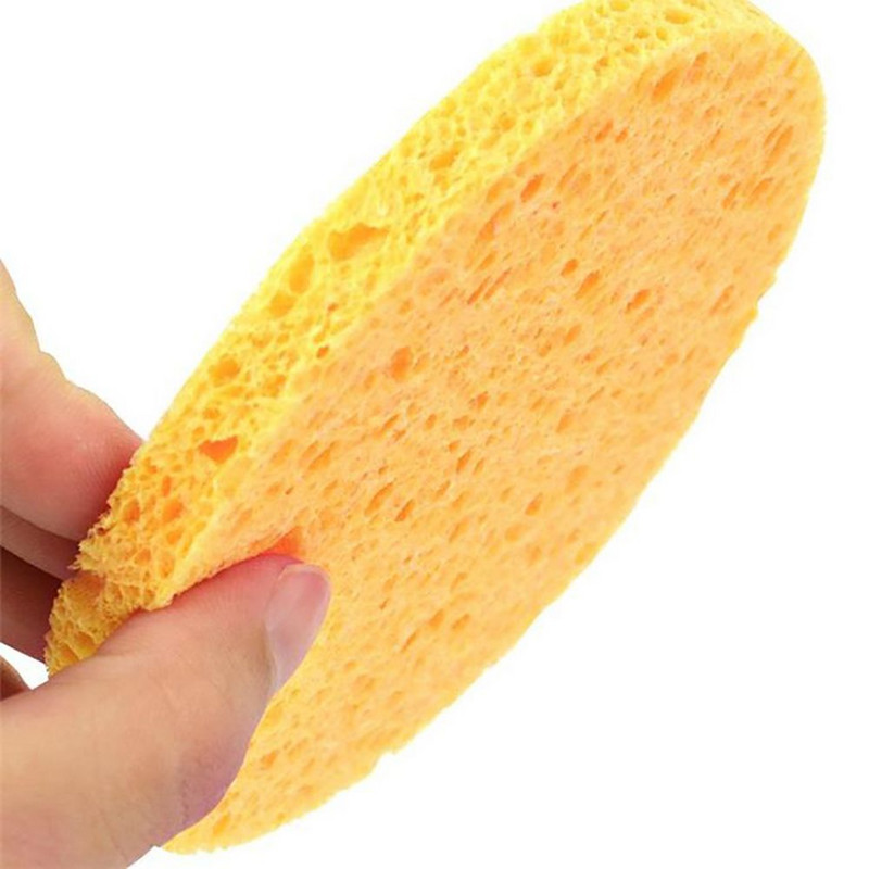 5db Újrafelhasználható Arclemosó Szivacs Sminklemosó kendő Kerek Tisztító Kozmetika Párna Compress Cellulose Beauty