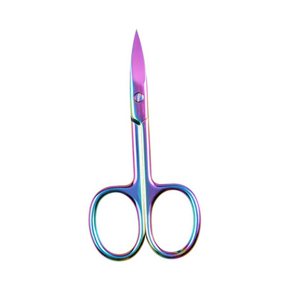 Foarfece de îngrijire din oțel inoxidabil Foarfecă confortabilă de frumusețe Dreaptă, rezistentă, pentru machiaj, mustață, bărbați, femei