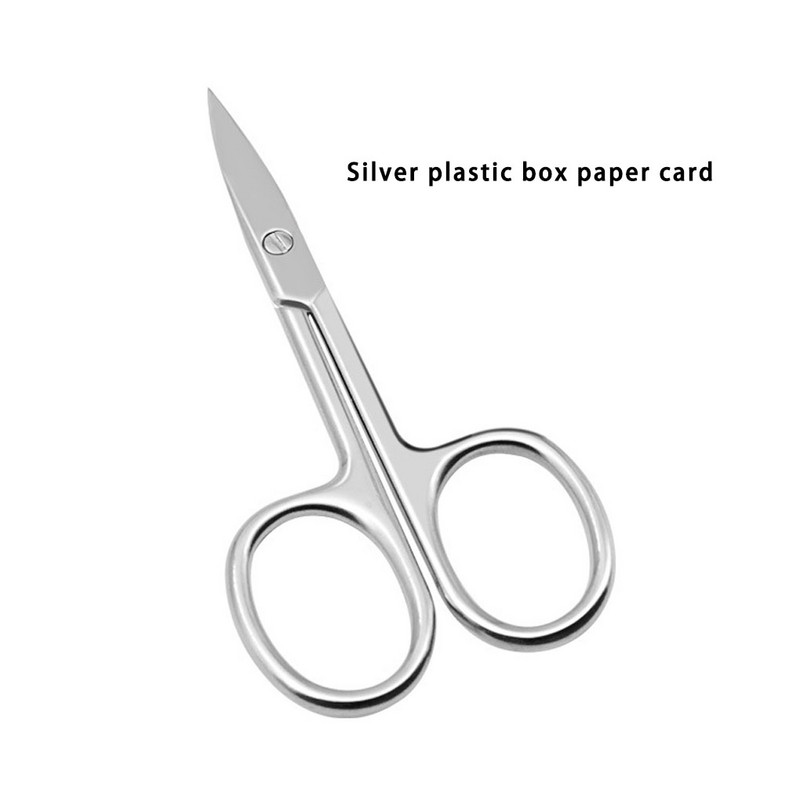 Foarfece de îngrijire din oțel inoxidabil Foarfecă confortabilă de frumusețe Dreaptă, rezistentă, pentru machiaj, mustață, bărbați, femei