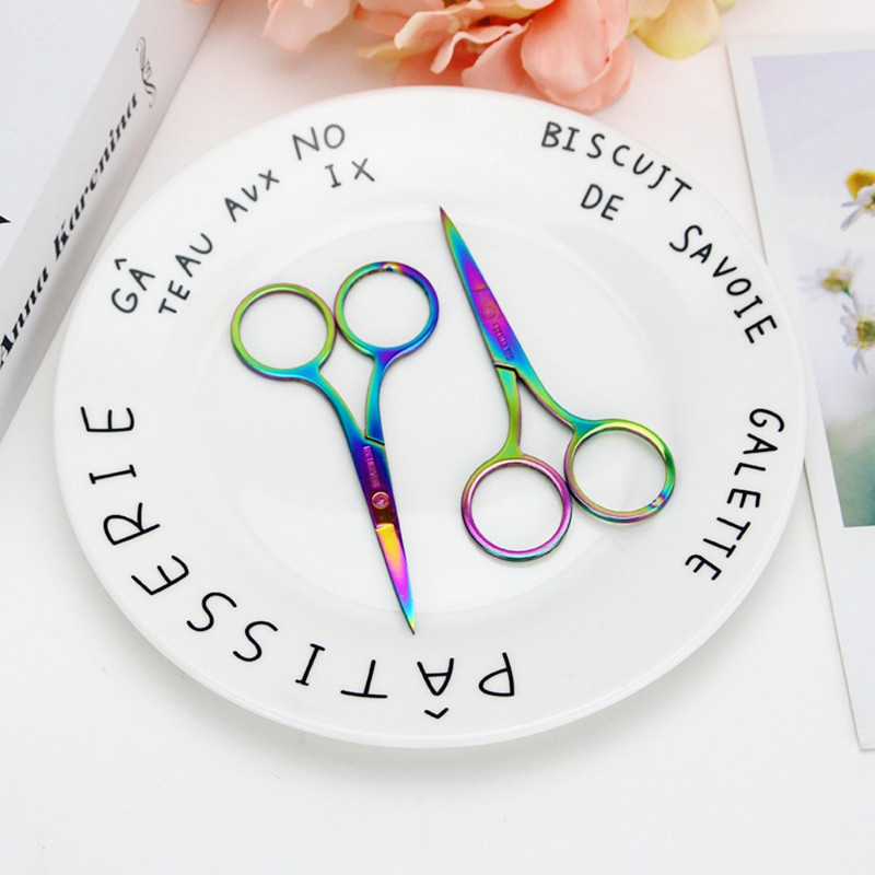 1 vnt Antakių stiklinė žirklės Moteriškas makiažas Blakstienų kirpiklis veido plaukų šalinimo priemonė manikiūro žirklės Nagų odelių įrankiai Grožio įrankiai