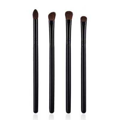ZZDOG 4 bucăți profesionale păr de cal conic amestecare perie de lustruire fard de pleoape frumusețe instrumente cosmetice set de pensule pentru machiaj pentru ochi