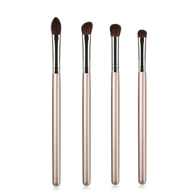 ZZDOG 4 bucăți profesionale păr de cal conic amestecare perie de lustruire fard de pleoape frumusețe instrumente cosmetice set de pensule pentru machiaj pentru ochi