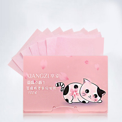 600 buc/6 pachete Film de control al uleiului Machiaj Curățarea feței Hârtii de absorbție a uleiului Unelte de machiaj pentru frumusețe Servetele pentru față cu ceai verde