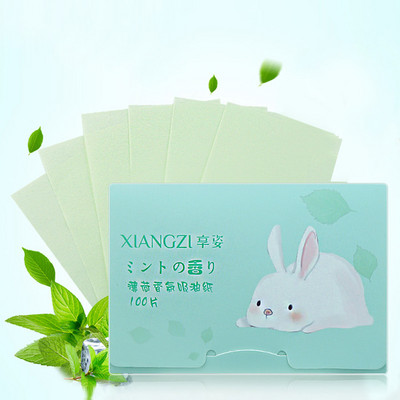 600 buc/6 pachete Film de control al uleiului Machiaj Curățarea feței Hârtii de absorbție a uleiului Unelte de machiaj pentru frumusețe Servetele pentru față cu ceai verde