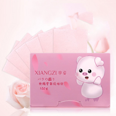 600 buc/6 pachete Film de control al uleiului Machiaj Curățarea feței Hârtii de absorbție a uleiului Unelte de machiaj pentru frumusețe Servetele pentru față cu ceai verde