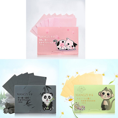 600 buc/6 pachete Film de control al uleiului Machiaj Curățarea feței Hârtii de absorbție a uleiului Unelte de machiaj pentru frumusețe Servetele pentru față cu ceai verde