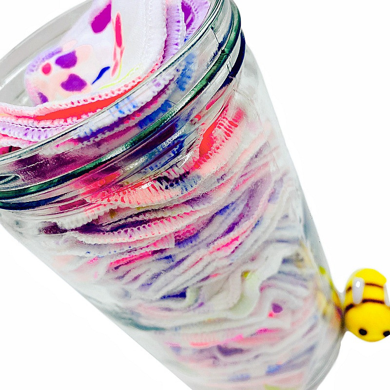 12 db sminklemosó párna pamut arctisztító törülköző, mosható arcköri körök flanel Scrubby újrafelhasználható sminkfesték párna
