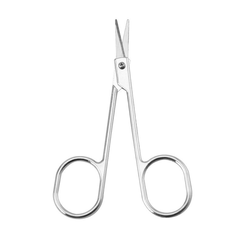 Trimmer de sprâncene galvanizat din oțel inoxidabil Instrument de tundere a părului pentru machiaj Foarfece de frumusețe pentru tunderea sprâncenelor Foarfece mici