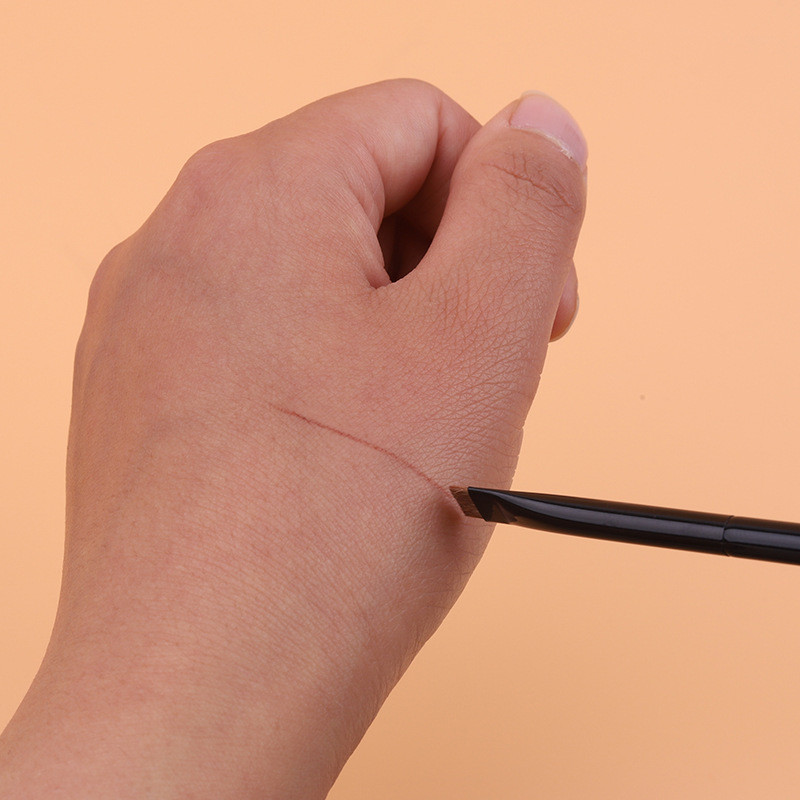 Pensule de machiaj pentru eyeliner subțire Perii pentru creion fin Perie profesională pentru sprâncene în unghi mic, instrument de machiaj pentru conturul ochilor de înaltă calitate