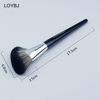 LOYBJ 72# Fan Contour Brush Професионален руж за лице Highlight Bronzer Contour Powder Brush Меки синтетични четки за скулптуриране на коса