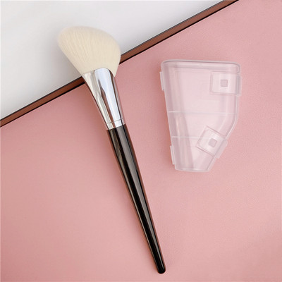 LOYBJ 72# Perie pentru contur ventilator, fard de obraz profesional, perie pentru pudră pentru contur, bronzant, perie moale pentru sculptarea părului sintetic